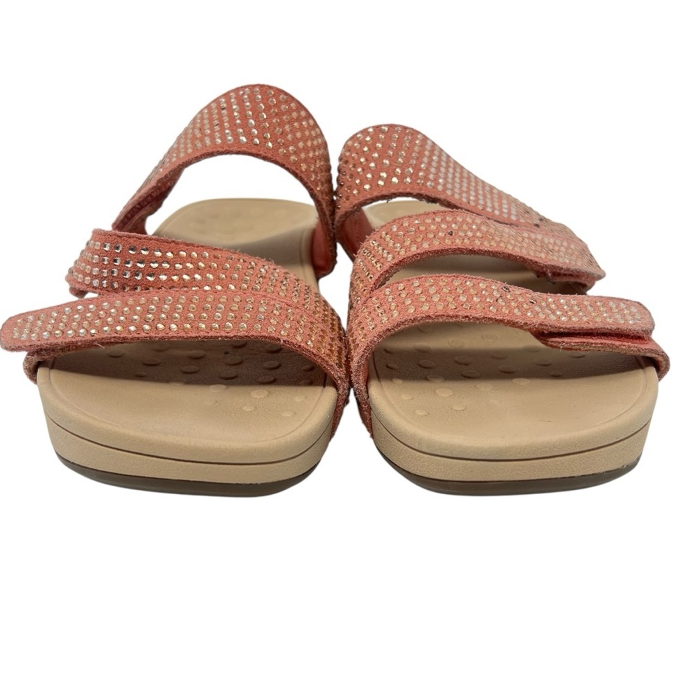 Vionic Red Rhinestone Strap Sandals - Picture 4 of 9